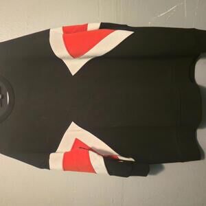 NEIL BARRETT WOMEN'S BLOCK SWEATSHIRT SHORT DRESS BLACK OVERSIZED NWOT SIZE XS